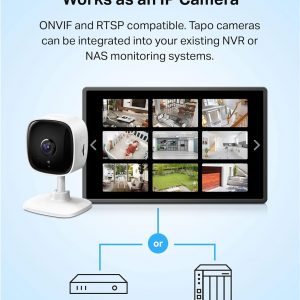 TP-Link Tapo 1080P Indoor Security Camera for Baby Monitor, Dog Camera w/Motion Detection, 2-Way Audio Siren, Night Vision, Cloud & SD Card Storage, Works w/Alexa & Google Home (Tapo C100)