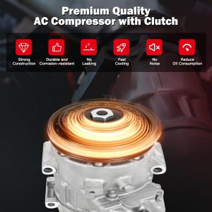 cciyu AC Compressor for Car for Toyota RAV4 2.5L 2009-2012 for Toyota Camry 2.5L 2012-2017 Air Conditioning Compressor with Clutch 6 Grooves 157367 158367