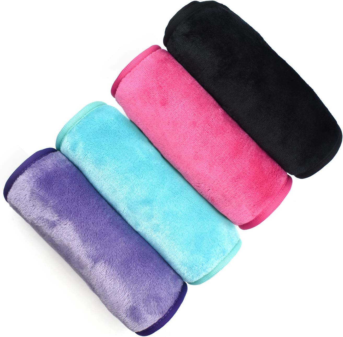 UWEME Paños removedores de maquillaje, 4 unidades: paño reutilizable de microfibra de secado rápido, toallas faciales para mujeres