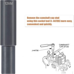 Yoursme para Detroit Diesel 60 Series Motor Rocker eje eje zócalo Alternativo a J-44706 12MM 12PT 1/2 pulgada Drive Extra Deep Socket Heavy Duty Sustituido de J-36003-A