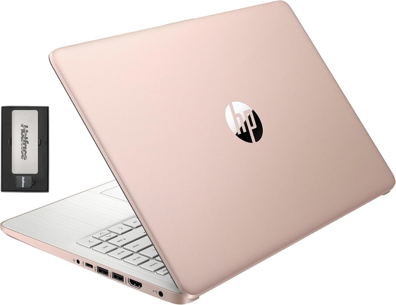 HP Stream 14" Laptop HD BrightView de 14 pulgadas, Procesador Intel N150, 16 GB de RAM, 416 GB de almacenamiento (128 GB eMMC + 288 GB conjunto de estación de acoplamiento), gráficos Intel UHD, cámara