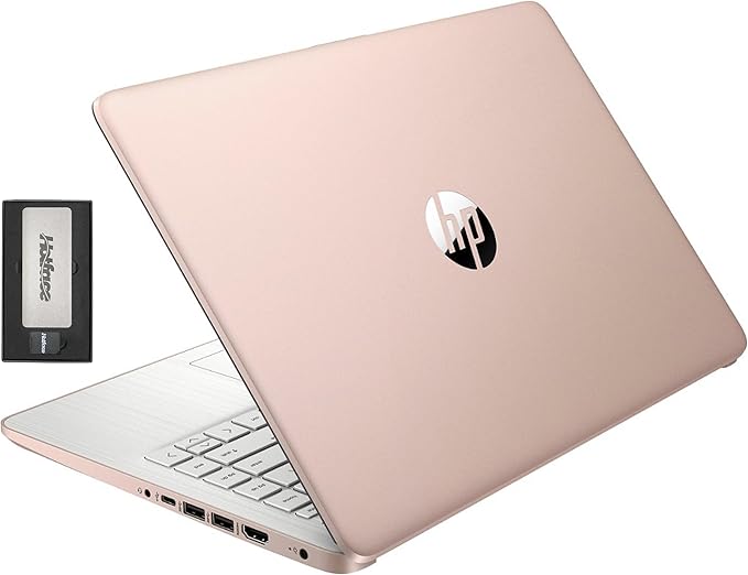 HP Stream 14" Laptop HD BrightView de 14 pulgadas, Procesador Intel N150, 16 GB de RAM, 416 GB de almacenamiento (128 GB eMMC + 288 GB conjunto de estación de acoplamiento), gráficos Intel UHD, cámara