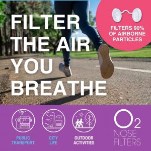 Filtros de nariz O2 con filtración 3M, pantallas nasales para alergias, polvo y humo, filtros nasales sin drogas y sin látex, protección invisible contra alergias (medio x 10)