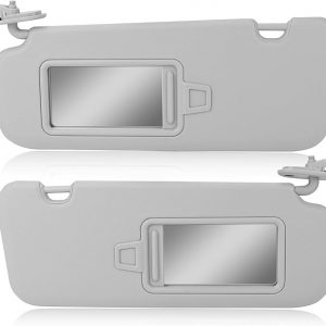 JDMON Sun Visor Pair Left Driver and Right Passenger Side Compatible with Hyundai Elantra 2016-2019 Replaces 85210-F0100TTX 85210F0100TTX 85220-F0100TTX 85220F0100TTX (Gray)
