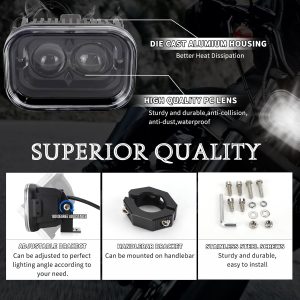 4 ''LED Headlight Cool White Motorcycle LED Headlight with DRL Hi/Lo Beam LED Driving Light 12V Waterproof LED Headlight for Motorcycle UTV Truck Vehicles Car(1 Pack)-1 Year Warranty