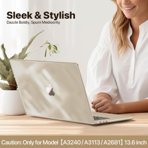 Compatible con Funda para MacBook Air de 13 pulgadas, Carcasa Transparente Cristalina, Se Adapta a Modelos 2022-2025 M4/M3/M2 A3240 A3113 A2681, Diseño Transparente a Juego de Color para Todos