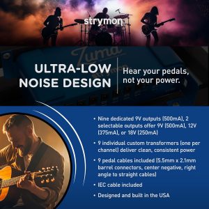 Strymon Zuma Expandable High Current Guitar Effects DC Pedal Power Supply for 9V, 12V and 18V Guitar Pedals and Pedalboards