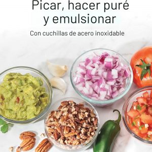 Hamilton Beach - Picador de verduras eléctrico y mini procesador de alimentos, 3 tazas, 350 vatios, para picar, cortar y hacer puré, negro (72850)