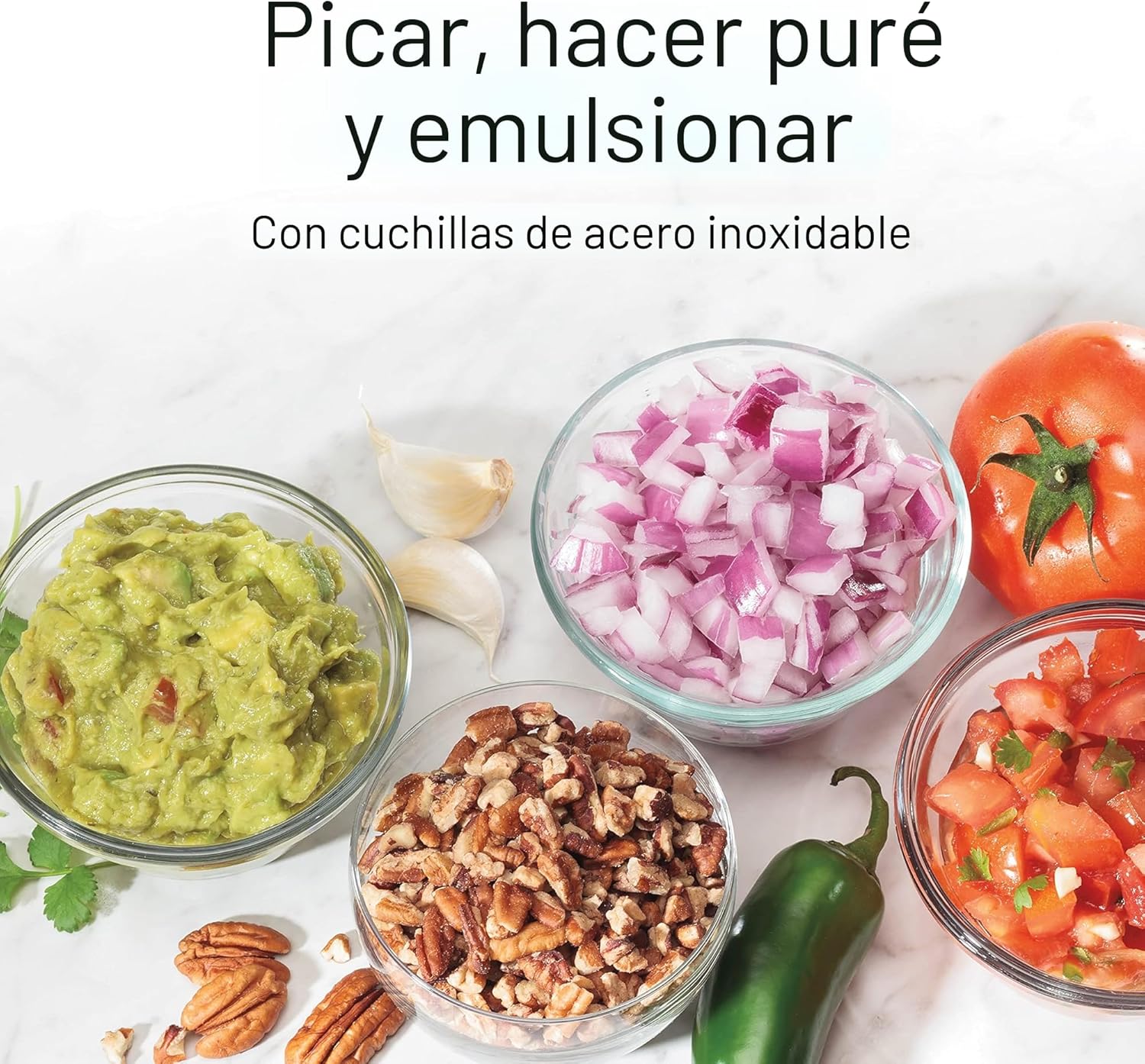 Hamilton Beach - Picador de verduras eléctrico y mini procesador de alimentos, 3 tazas, 350 vatios, para picar, cortar y hacer puré, negro (72850)