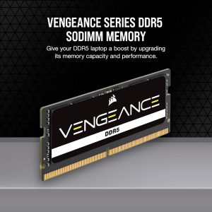 Corsair Vengeance DDR5 SODIMM 32GB (2x16GB) DDR5 5600MHz C48 (Compatible con casi cualquier sistema Intel y AMD, instalación fácil, tiempos de carga más rápidos, compatibilidad con XMP 3.0) Negro