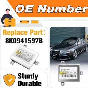 8K0941597C Xenon Headlight Ballast Control Unit Module Compatible for Audi A3 A4 A5 A6 A7 A8 Q5 Q7 S4-S8,for VW CC Eos Jetta Touareg,for Chrysler 300.with Igniter and D3S Bulb