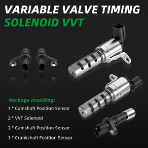 Variable Valve Timing VVT Solenoid, 2pcs Camshaft & Crankshaft Position Sensor, for Toyota Avalon Camry Corolla Matrix Prius RAV4 Sienna Venza 09-13,for Lexus CT200h ES300h 11-13