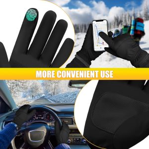 ihuan Guantes de invierno impermeables para hombre y mujer, guantes cálidos para nieve, ciclismo, clima frío, conducción, ciclismo, carrera