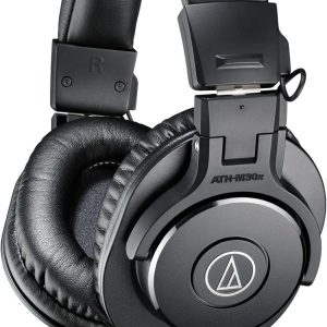 Audio-Technica ATH-M30x Auriculares profesionales para monitor de estudio, color negro
