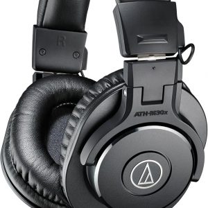 Audio-Technica ATH-M30x Auriculares profesionales para monitor de estudio, color negro