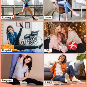 3/6 Pairs Grip Pilates Socks for Women, Non-slip Yoga Athletic Socks for Barre Ballet Barefoot Workout Hospital