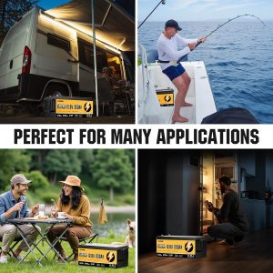 12V 200Ah LiFePO4 Battery, Built-in 200A BMS, 15000 Deep Cycles, 2560Wh,Low Temp Protection Lithium Iron Phosphate Battery for Home Energy, RV, Trolling Motor, Marine, Solar, Off-Grid