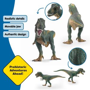 Schleich Dinosaurs - 12” T-Rex Action Figure with Moving Jaw - Realistic Tyrannosaurus Rex Dinosaur Toy for Educational Play - Durable Prehistoric Animal Figurine for Boys and Girls Ages 5+ 14587