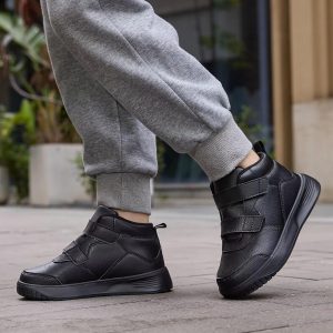 Zapatos deportivos para niños y niñas, de caña alta, casuales, ligeros, clásicos, con correa ajustable, doble gancho y bucles, zapatos para correr