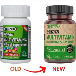 DEVA Multivitamínico vegano para mujeres y hombres con hierro, vitamina C, E, vitaminas del complejo B, zinc, 90 tabletas pequeñas