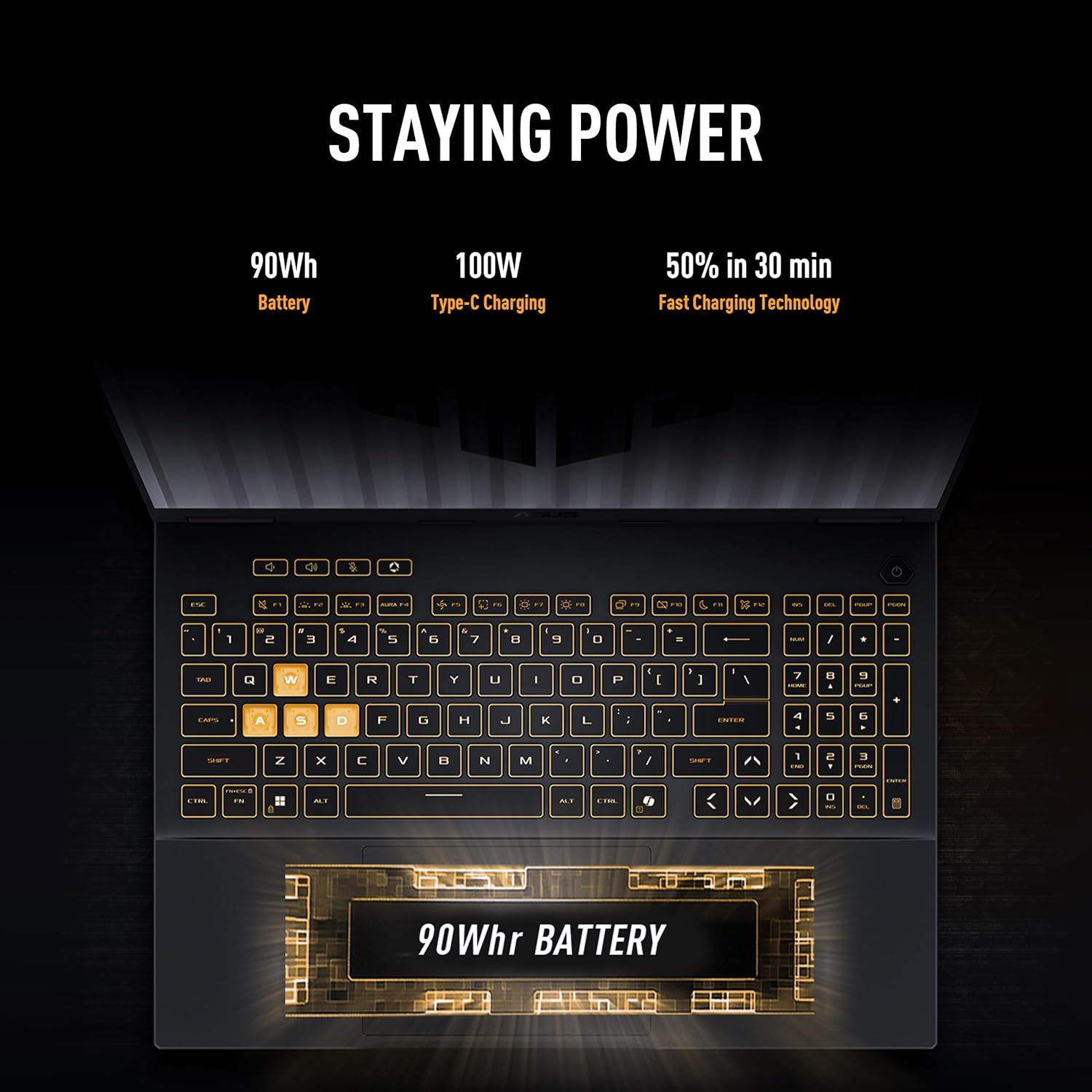 ASUS TUF Gaming F16 (2025) - Laptop para juegos, pantalla IPS-Level FHD+ de 16” a 165 Hz, 16:10, procesador Intel® Core™ i7 14650HX, NVIDIA® GeForce RTX™ 5050, 16 GB DDR5, SSD PCIe Gen4 de 1 TB, Wi-Fi