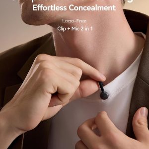 Hollyland Lark M2S Mini Combo (cámara RX+Type-C RX) Micrófono inalámbrico para cámara/iPhone/Android/Laptop, 0.17 oz ligero, clip de titanio, rango de 984.3 ft, creadores de contenido, enseñanza en