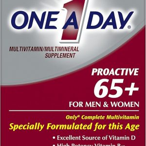 One A Day Proactive 65+, Mens & Womens Multivitamin, Supplement with Vitamin A, C, D, and Zinc to Support Bone Health & Cell Health, Calcium, Folic Acid, Tablet 150 Count