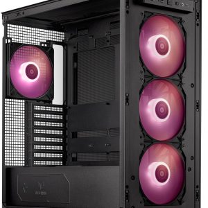 ASUS TUF Gaming GT302 ARGB ATX Mid-Tower PC Case Four 140 x 28 mm ARGB fans for high airflow and static pressure, interchangeable side panel, detachable top panel, hidden-connector motherboard support