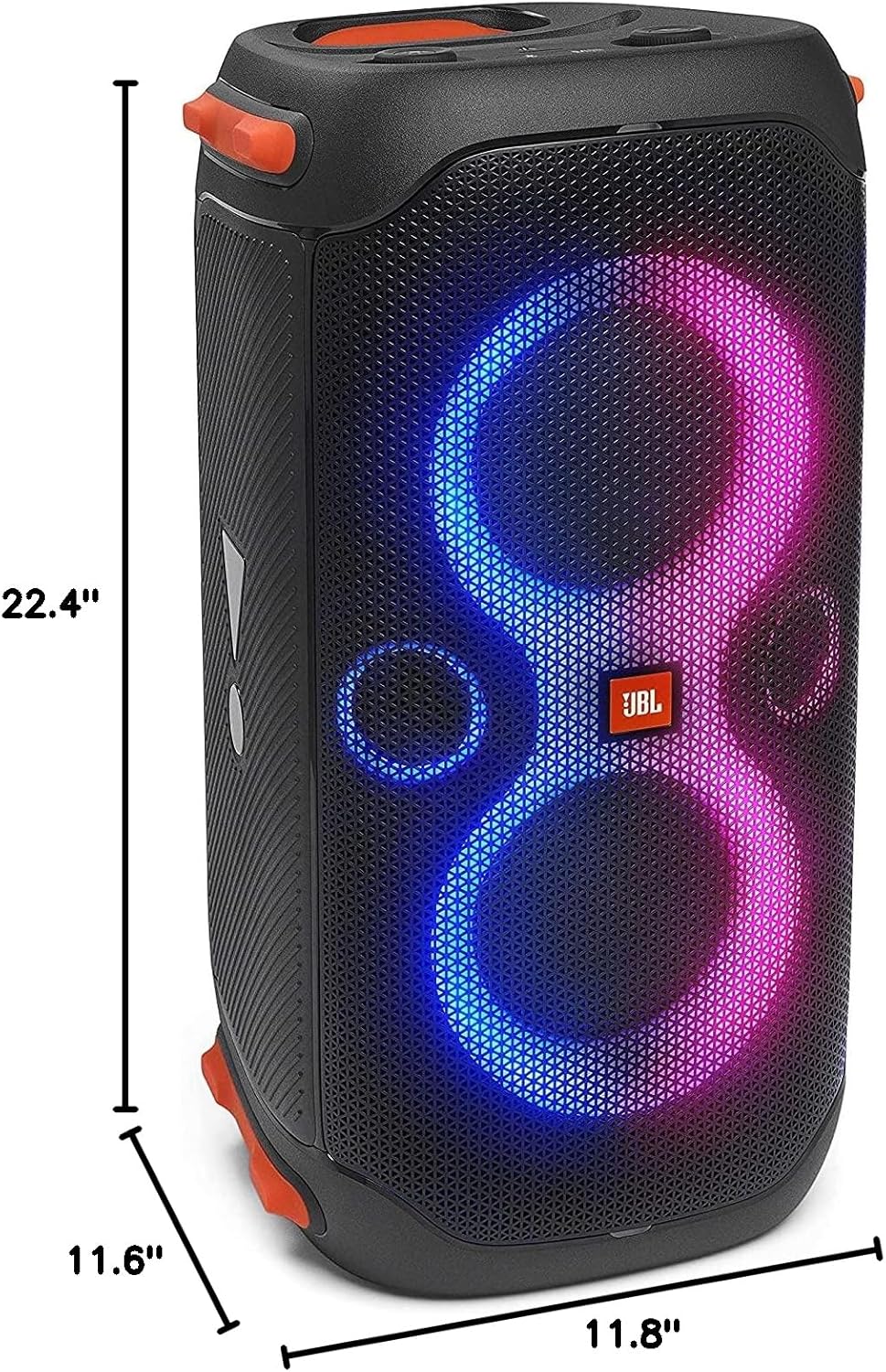 JBL PartyBox 110 - Portable Party Speaker with Built-in Lights, Powerful Sound and deep bass, Black