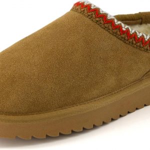 CUSHIONAIRE Pantuflas Keto para mujer, con cierre deslizante de ante - Cómodas y elegantes, con espuma viscoelástica y forro de piel sintética, disponibles en anchos amplios