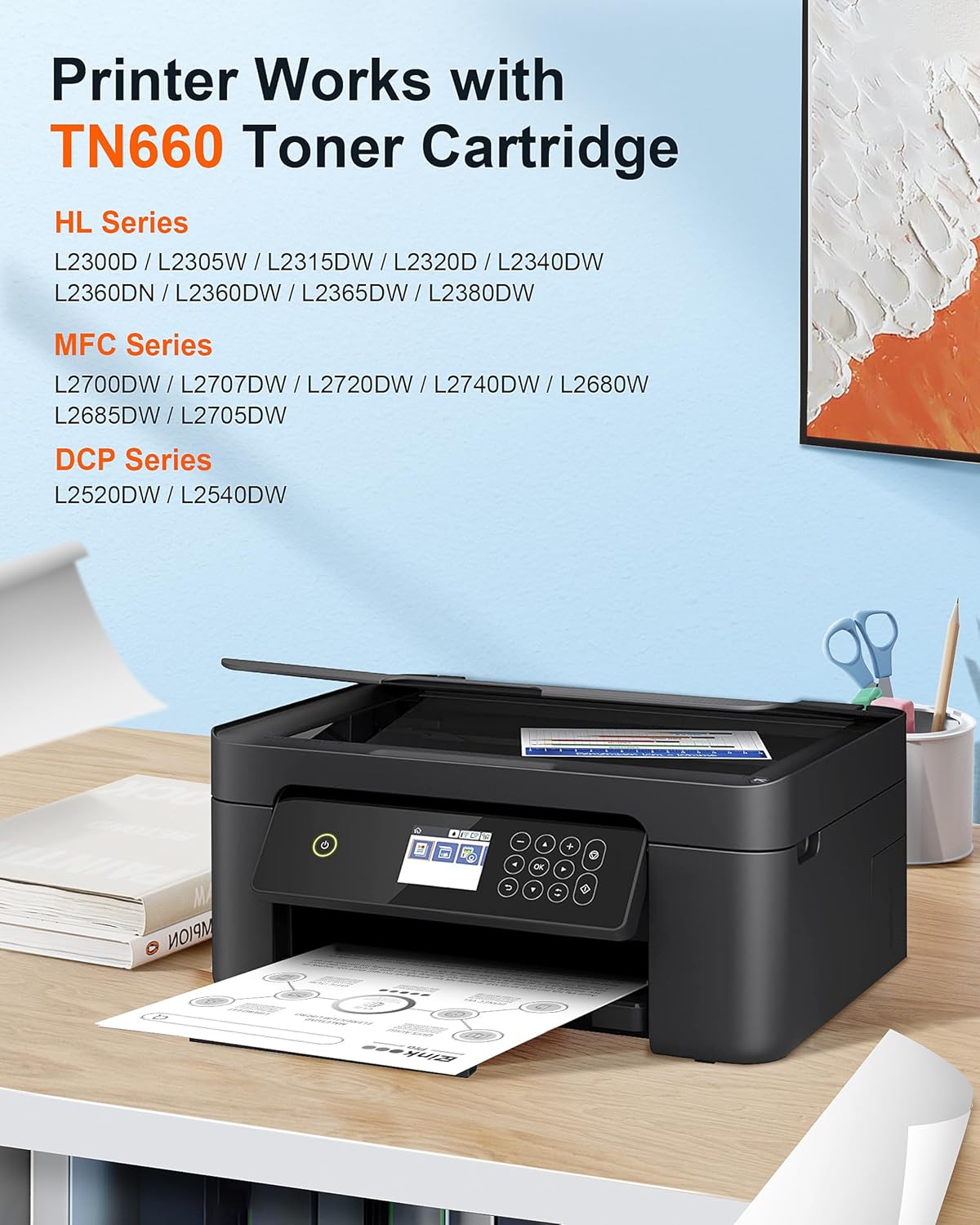 E-Z Ink Pro Compatible Toner Cartridge & Drum Unit Replacement for Brother TN660 TN-660 TN630 High Yield to use with HL-L2380DW HL-L2300D HL-L2340DW MFC-L2680W MFC-L2740DW Printer (4 Black)