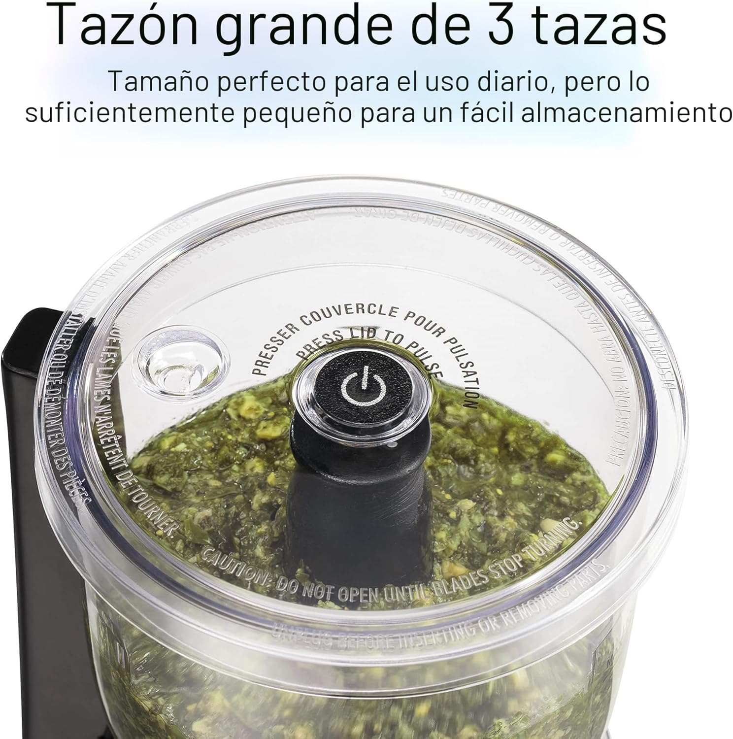Hamilton Beach - Picador de verduras eléctrico y mini procesador de alimentos, 3 tazas, 350 vatios, para picar, cortar y hacer puré, negro (72850)