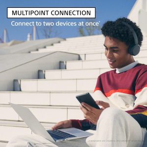 Sony WH-CH520 Wireless Headphones Bluetooth On-Ear Headset with Microphone and up to 50 Hours Battery Life with Quick Charging, Blue
