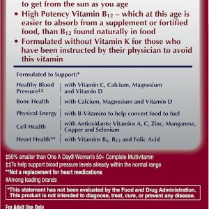 One A Day Proactive 65+, Mens & Womens Multivitamin, Supplement with Vitamin A, C, D, and Zinc to Support Bone Health & Cell Health, Calcium, Folic Acid, Tablet 150 Count