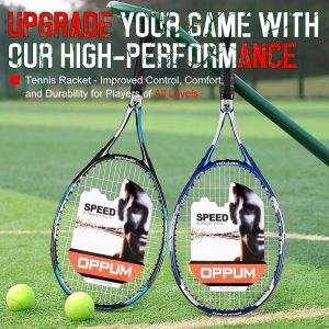 PRO-500 Adult Tennis Rackets, 2-Pack Pre-Strung Racquets for Beginners & Intermediate with Carry Bag & 2 Balls, 105 Sq Inch Oversized Head for Women & Men, Arm Friendly Vibration Control