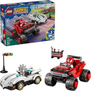 LEGO Sonic The Hedgehog Silver - Juguete de construcción de camión monstruo para niños y niñas, juego de carreras con minifiguras plateadas y nudillos para niños, a partir de 8 años, idea de regalo