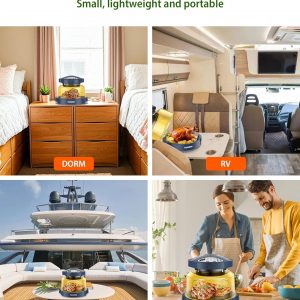 Nuwave Oven Pro Plus Air Fryer, Infra-Red Countertop, 2025 Advanced Convection, No Defrosting or Preheating, Cook Fresh or Frozen, Durable Power Dome, 100 Presets & 50 Memory, PFAS Free, Dark Blue