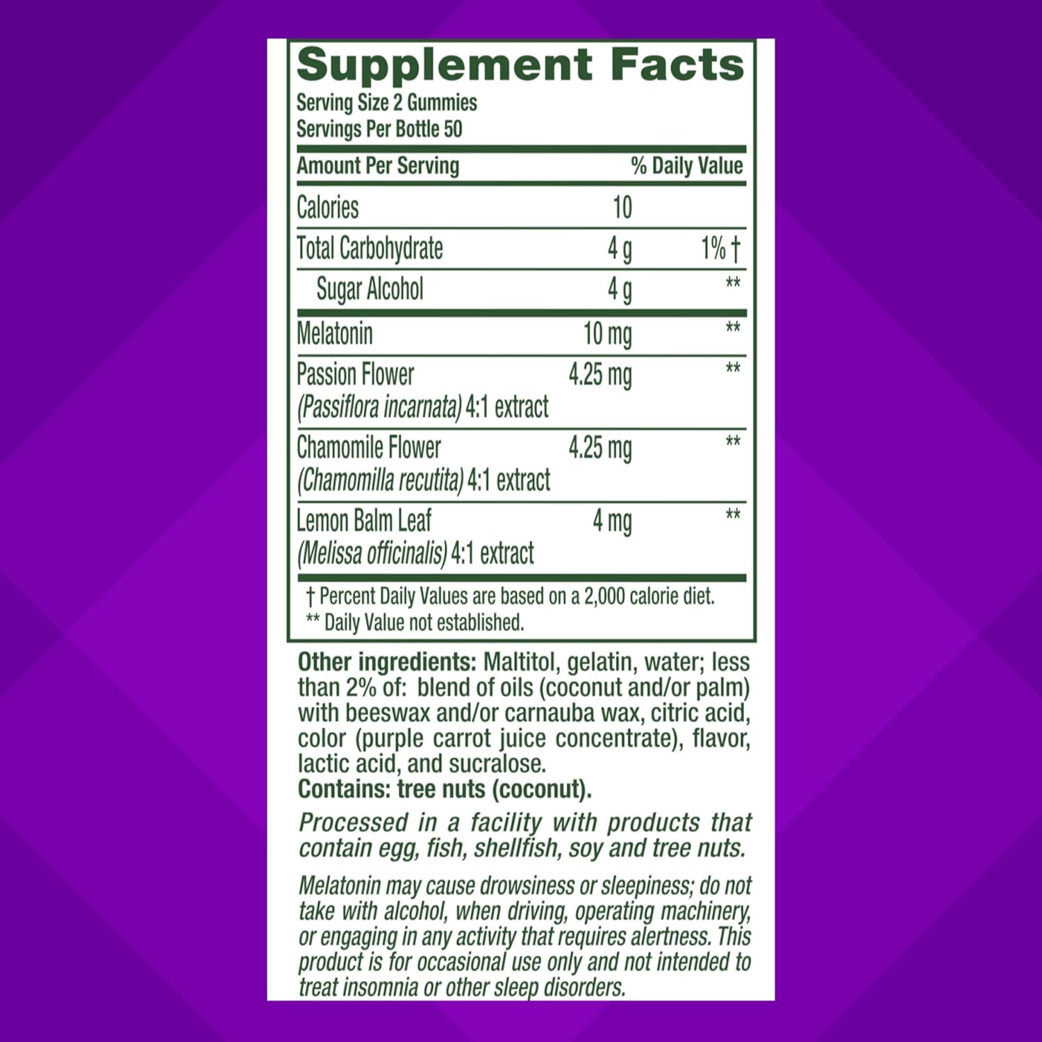 vitafusion Max Strength 10 mg Melatonin Gummies, Strawberry Flavored, Adult Melatonin Gummy Vitamin Supplement, 100 Count, 50 Day Supply