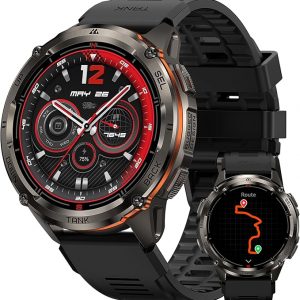 KOSPET Tank T3 Ultra 2 Smart Watch for Men GPS, Extra-Long Battery, Full Stainless Steel Body Rugged Smartwatch with Bluetooth Calling, 1.43" AMOLED Display, Pressure&Altitude&Compass