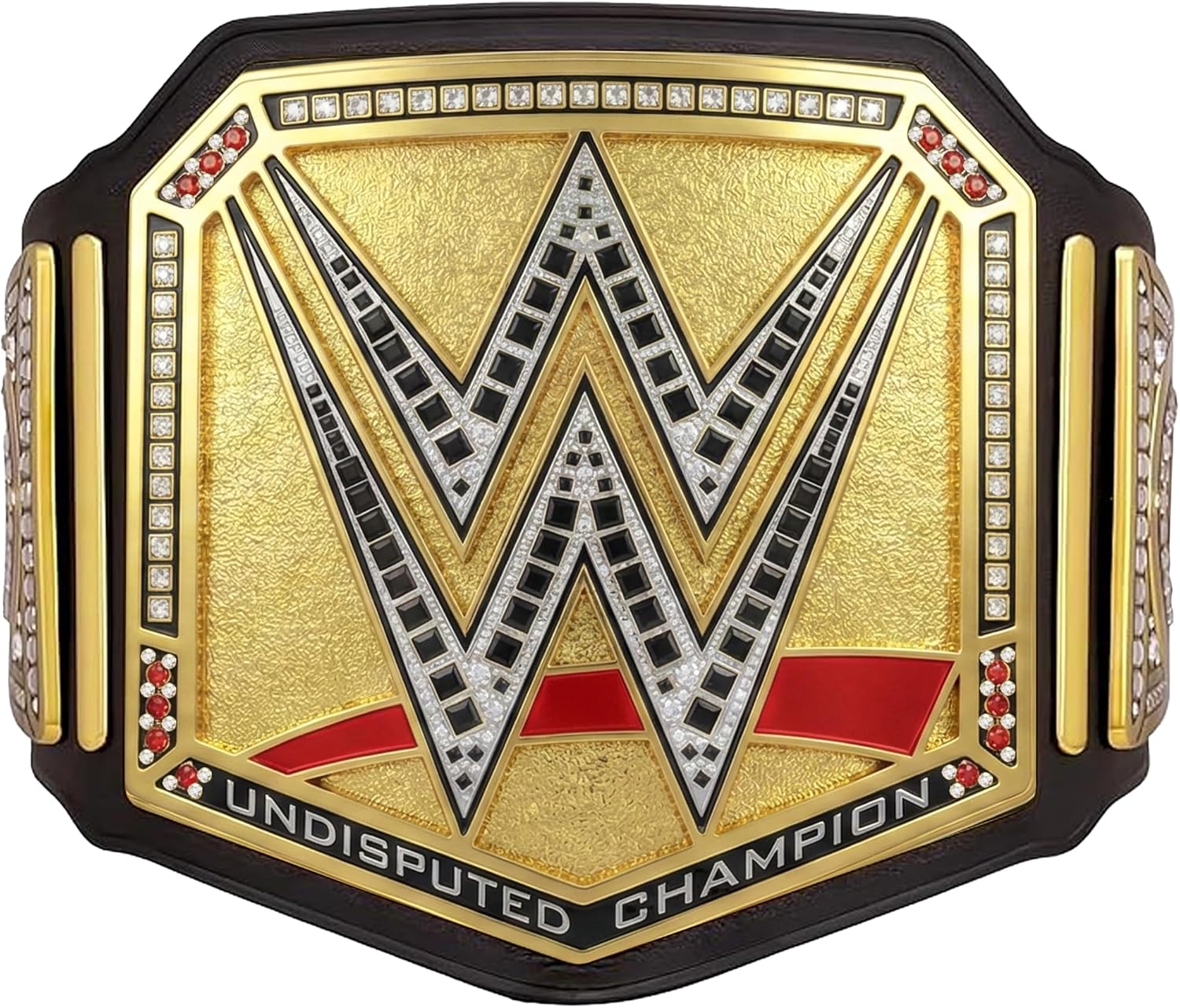 Undisputed Championship Title Belt Replica, World Heavyweight Wrestling Championship Title Belt - Adult Size - 5mm - 4.5lbs - 52 Inches Length