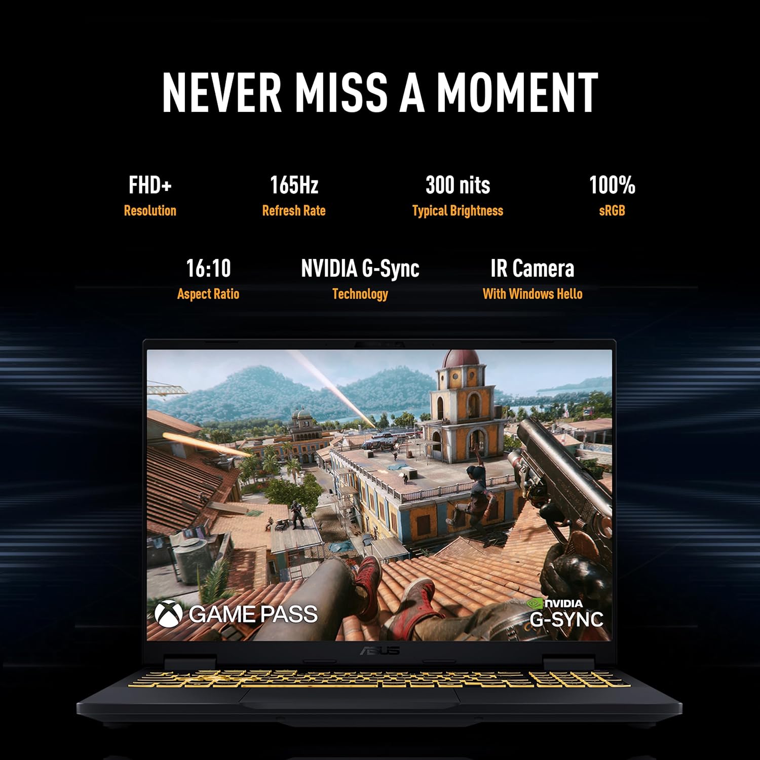ASUS TUF Gaming F16 (2025) - Laptop para juegos, pantalla IPS-Level FHD+ de 16” a 165 Hz, 16:10, procesador Intel® Core™ i7 14650HX, NVIDIA® GeForce RTX™ 5050, 16 GB DDR5, SSD PCIe Gen4 de 1 TB, Wi-Fi