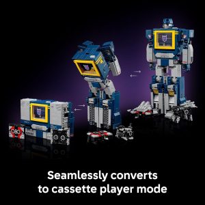 LEGO Icons Transformers: Soundwave - Building Set W/Sound Effects for Adults, 18+ - Model Kit W/Ravage & Laserbeak Figures - DIY Home Decor - Collectible Gift Idea for Sci-FI & Movie Fans - 10358
