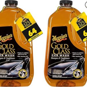 Meguiar's Gold Class - Espuma para lavado de autos para limpieza de autos, contenedor de 64 onzas (paquete de 2)