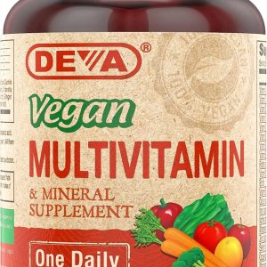 Deva Vegan Vitamins Daily Multivitamin & Mineral Suplemento 90 tabletas, paquete de de 1, 2