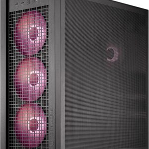 ASUS TUF Gaming GT302 ARGB ATX Mid-Tower PC Case Four 140 x 28 mm ARGB fans for high airflow and static pressure, interchangeable side panel, detachable top panel, hidden-connector motherboard support