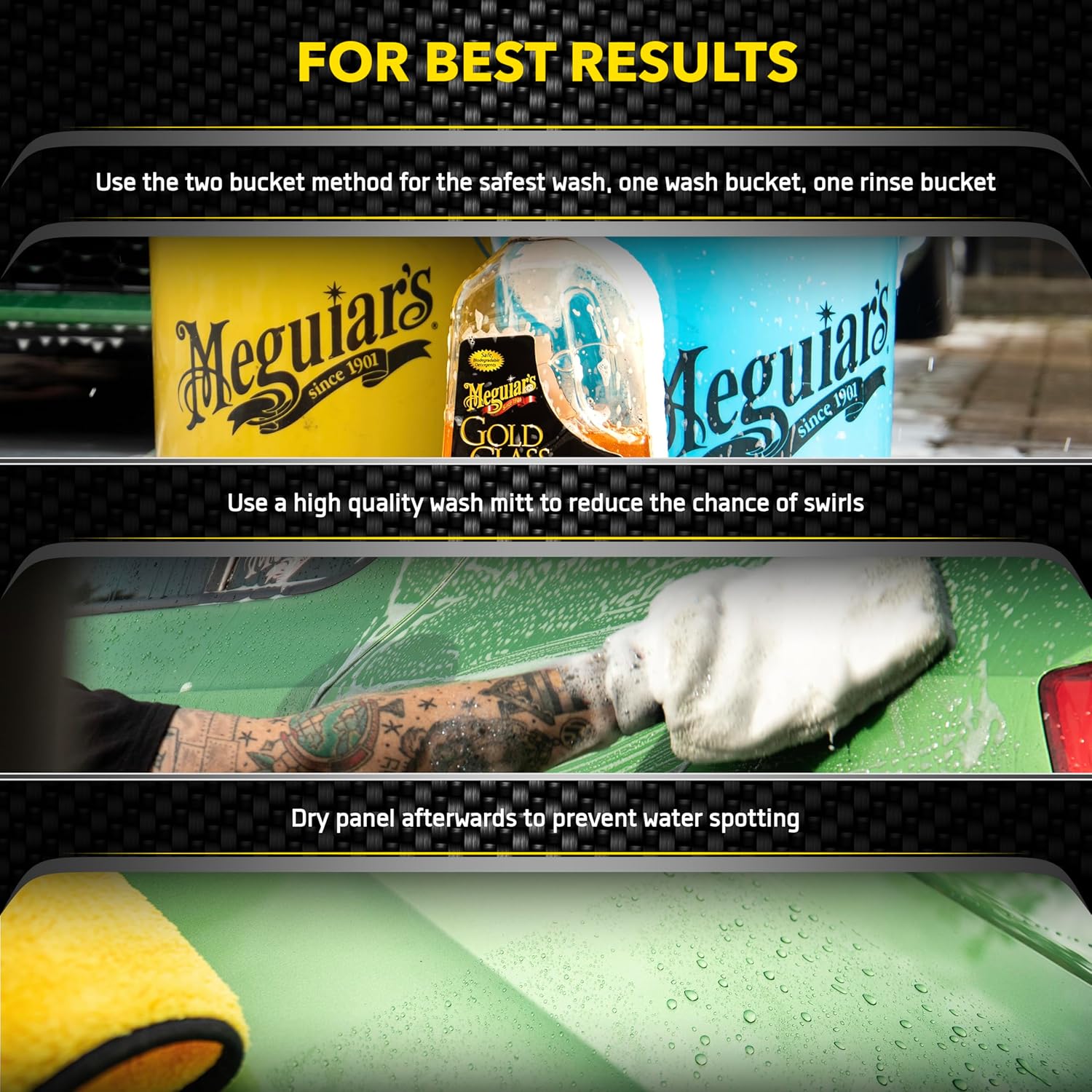 Meguiar's Gold Class - Espuma para lavado de autos para limpieza de autos, contenedor de 64 onzas (paquete de 2)