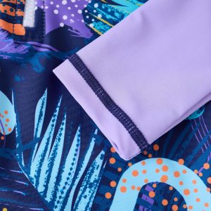 UMELOK - Bañador de una pieza para niñas con manga larga, camiseta térmica con protección UV