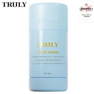 Truly Beauty Coco Cloud Deodorant | Targets Body Odor, Ingrown Hairs Discoloration | Gentle, Aluminum-Free Deodorant | Made with Coconut oil Mandelic Acid | Coconut Vanilla Scent | (3 Oz)