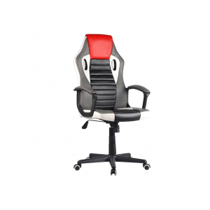 Silla gamer amberes en rojo, gris y negro