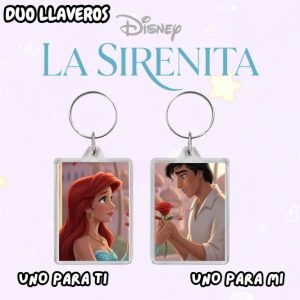 Dúo de llaveros de Ariel "La sirenita"